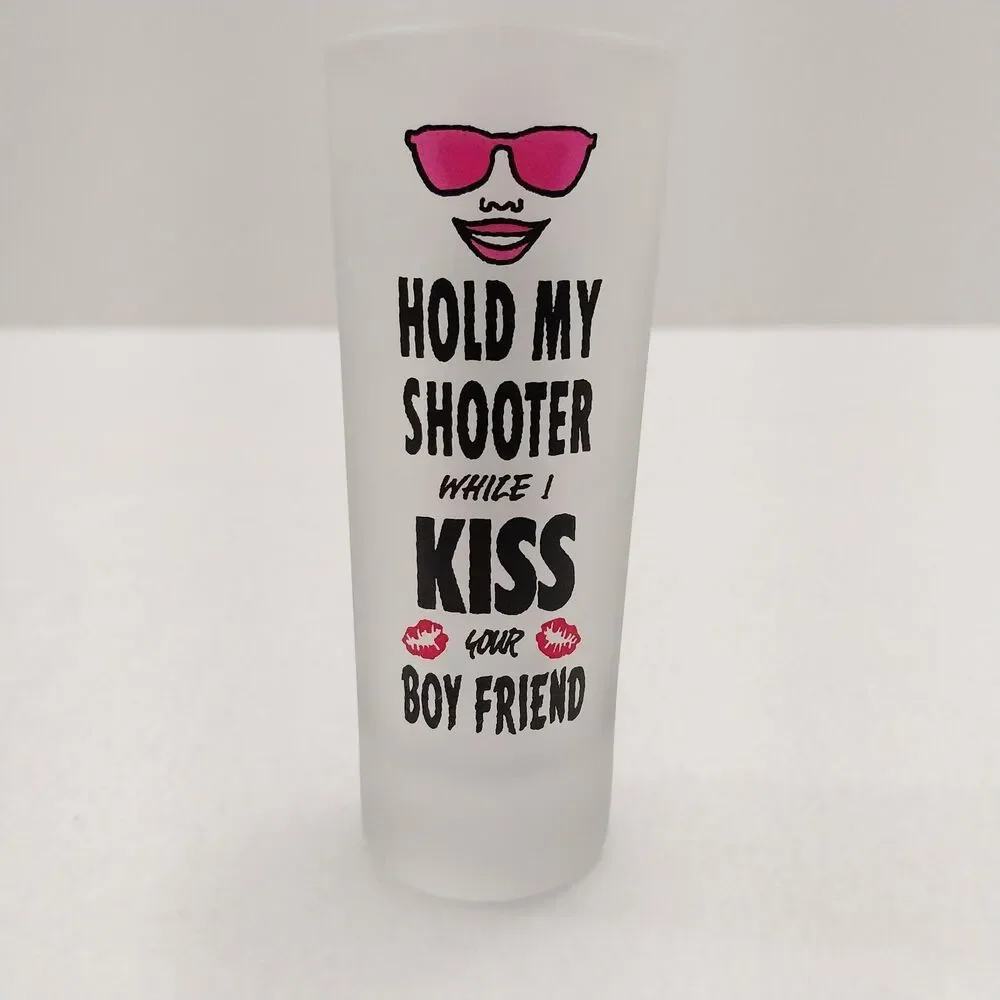 Tall Frosted Florida Shooter Shot Glass Pink 